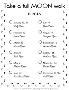 Take a Full Moon walk with your family in 2016